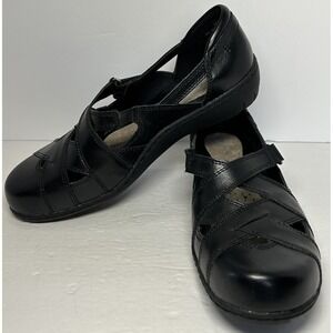 Thom McAn Womens Black‎ Dorthey Adjustable Strap Loafer Size 8.5 W 4895137741287